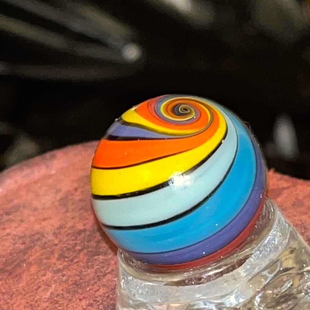 Handblown and artist signed marble